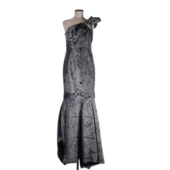 Alexander by Daymor Silver Brocade Gown 1455 6 NWT - Picture 2 of 4